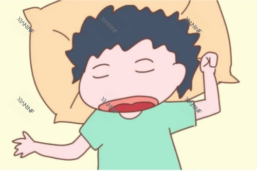 小孩子张嘴睡觉卡通图.jpg